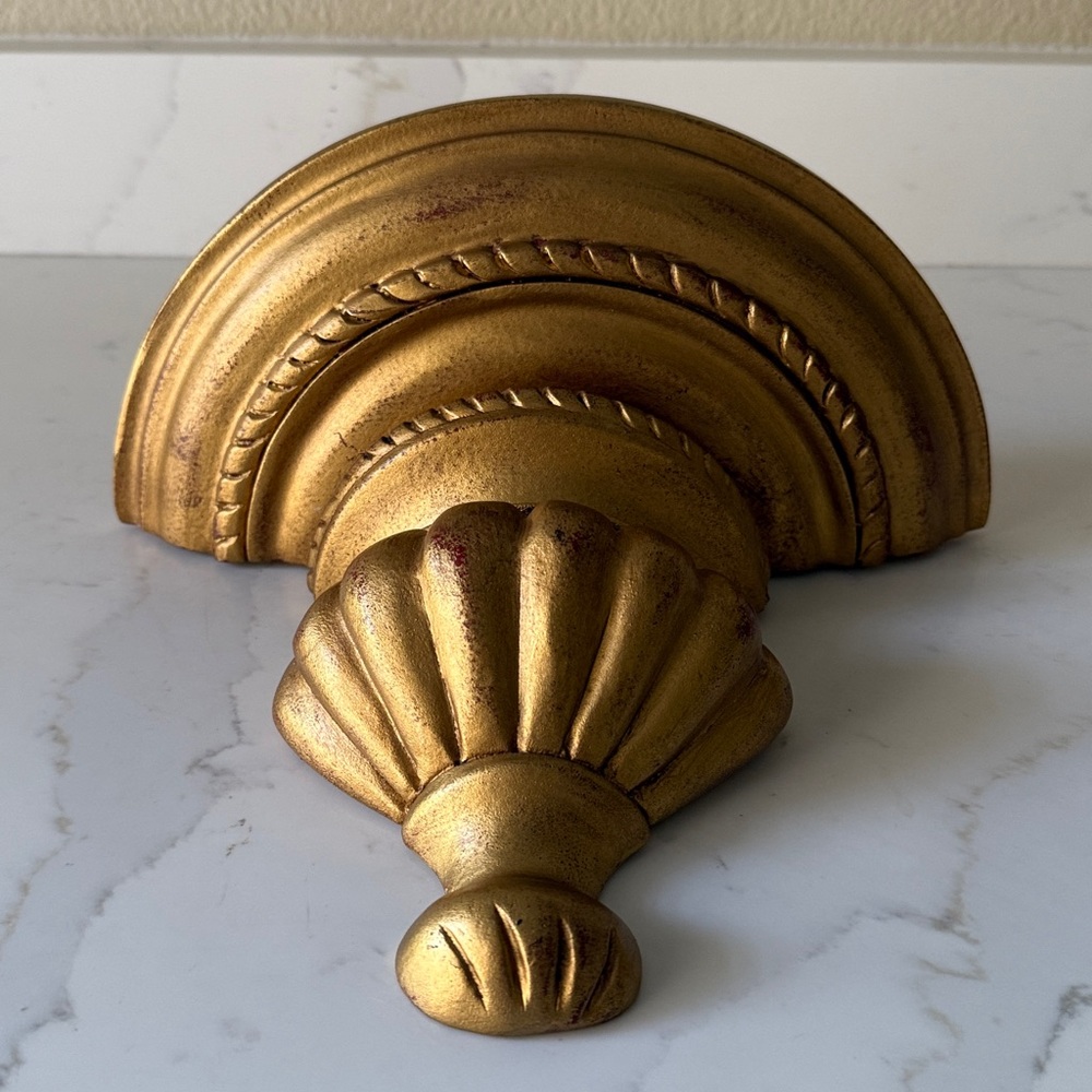 Vintage Gilded Wall Sconce Handmade in Thailand - Picture 6 of 6